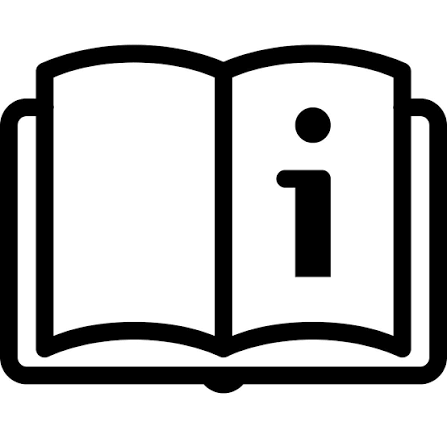 Symbol eines Buches mit einem Informations Symbol, Symbolbild Hinweise - VT390-Kartmotor