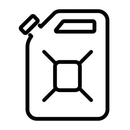 Benzinkanister, Symbolbild Kraftstoffempfehlung VT390-Kartmotor