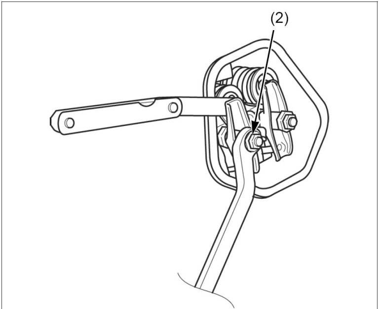 Ventilspiel Einstellung Bild des Honda GX390 Ventiltriebs mit Fühlerlehre mit Einstellung